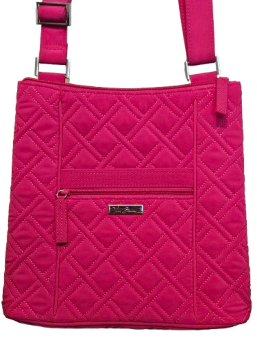 Vera Bradley Hipster Crossbody Bag in Fuchsia with Retired Moon Blooms Interior